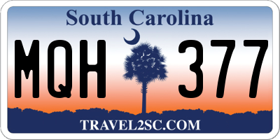 SC license plate MQH377