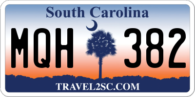 SC license plate MQH382