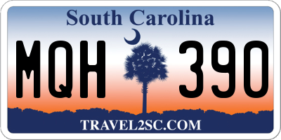 SC license plate MQH390