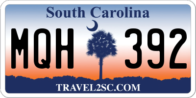 SC license plate MQH392