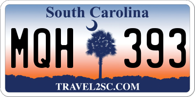 SC license plate MQH393