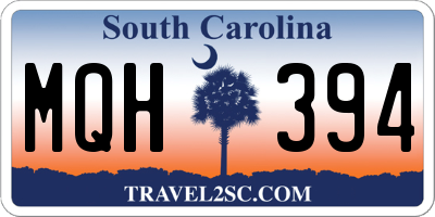 SC license plate MQH394