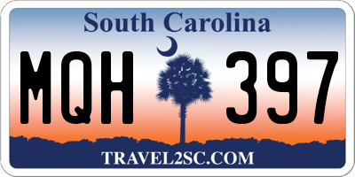 SC license plate MQH397