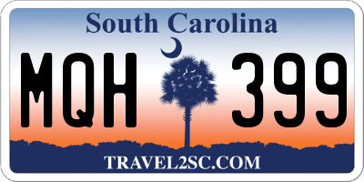 SC license plate MQH399