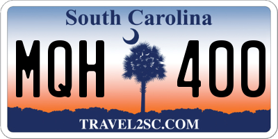 SC license plate MQH400