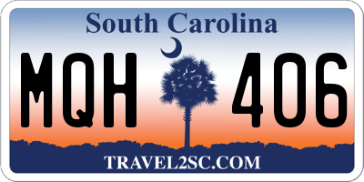 SC license plate MQH406