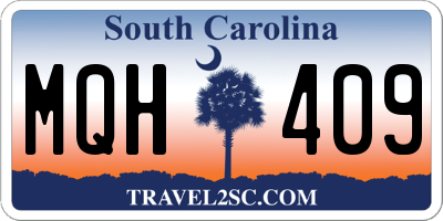 SC license plate MQH409