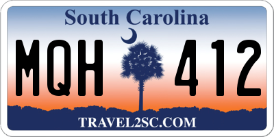 SC license plate MQH412
