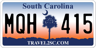 SC license plate MQH415