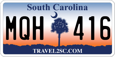 SC license plate MQH416