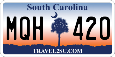 SC license plate MQH420
