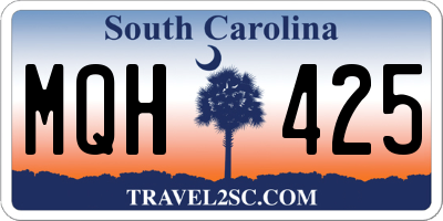 SC license plate MQH425