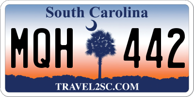 SC license plate MQH442