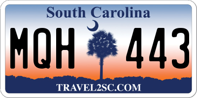 SC license plate MQH443