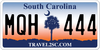 SC license plate MQH444