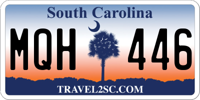 SC license plate MQH446