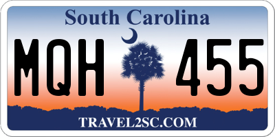 SC license plate MQH455