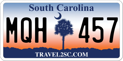 SC license plate MQH457