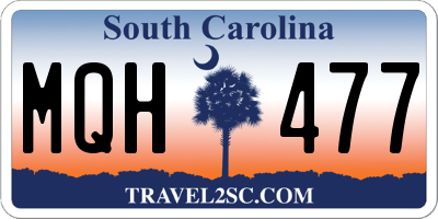 SC license plate MQH477
