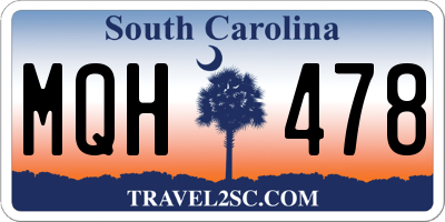 SC license plate MQH478