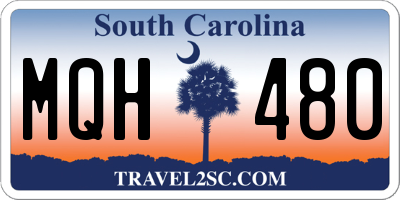 SC license plate MQH480