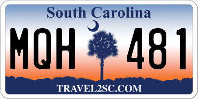 SC license plate MQH481