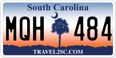 SC license plate MQH484