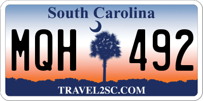 SC license plate MQH492