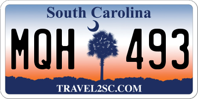 SC license plate MQH493