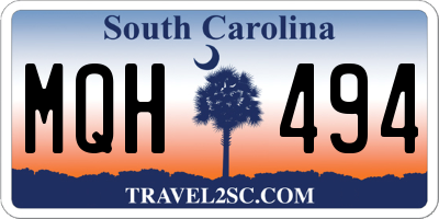 SC license plate MQH494