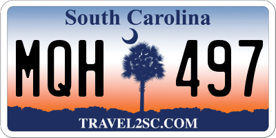 SC license plate MQH497