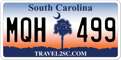 SC license plate MQH499