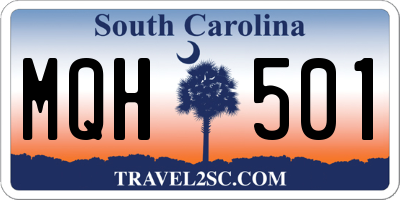 SC license plate MQH501