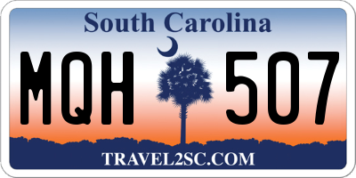 SC license plate MQH507