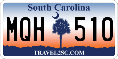 SC license plate MQH510
