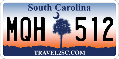 SC license plate MQH512