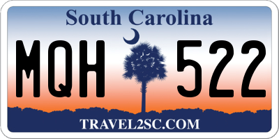 SC license plate MQH522