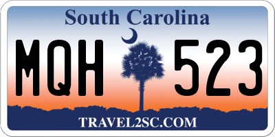 SC license plate MQH523