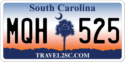 SC license plate MQH525