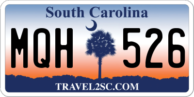 SC license plate MQH526