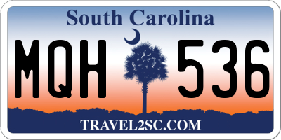 SC license plate MQH536