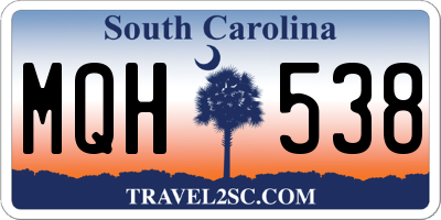 SC license plate MQH538