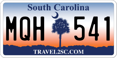 SC license plate MQH541