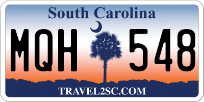 SC license plate MQH548