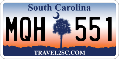 SC license plate MQH551