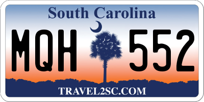 SC license plate MQH552