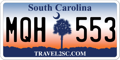 SC license plate MQH553