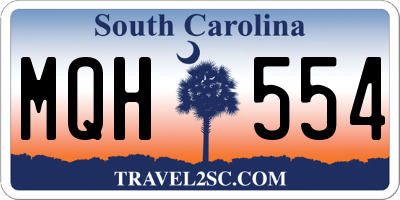 SC license plate MQH554