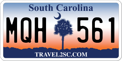 SC license plate MQH561