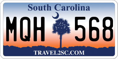 SC license plate MQH568